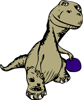 Cartoon_ Tyrannosaurus_ Rex_ Vector PNG image