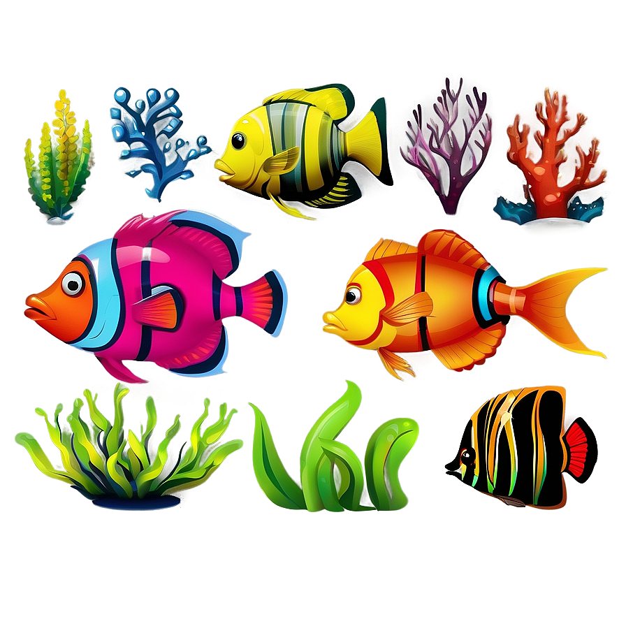 Cartoon Underwater World Png 05062024 PNG image