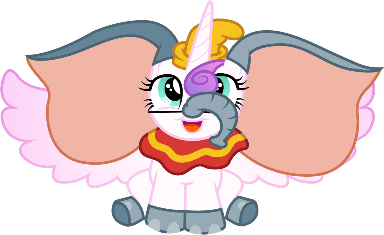 Cartoon Unicorn Elephant Hybrid PNG image