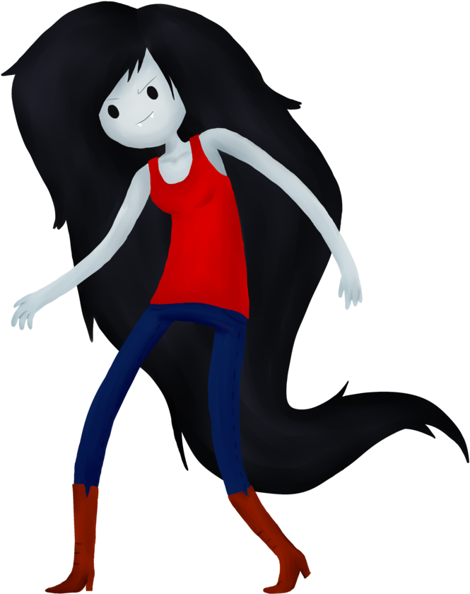 Cartoon Vampire Girl Floating PNG image