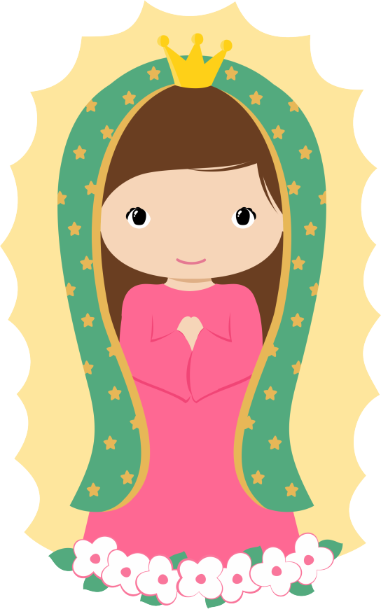 Cartoon Virgin Mary Vector Illustration PNG image