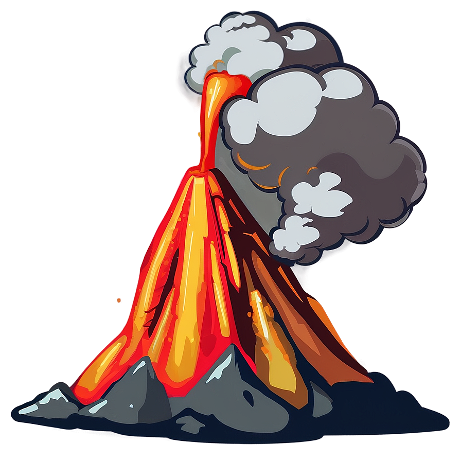 Cartoon Volcano Eruption Png Ggi9 PNG image