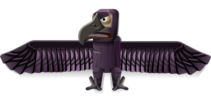 Cartoon Vulture Character PNG image