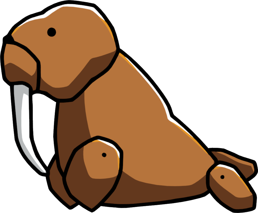 Cartoon Walrus Illustration PNG image