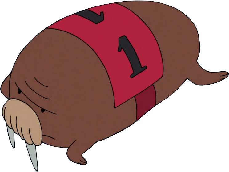 Cartoon Walrus Number One Jersey PNG image