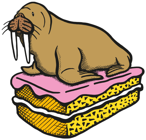 Cartoon Walruson Macaron.png PNG image