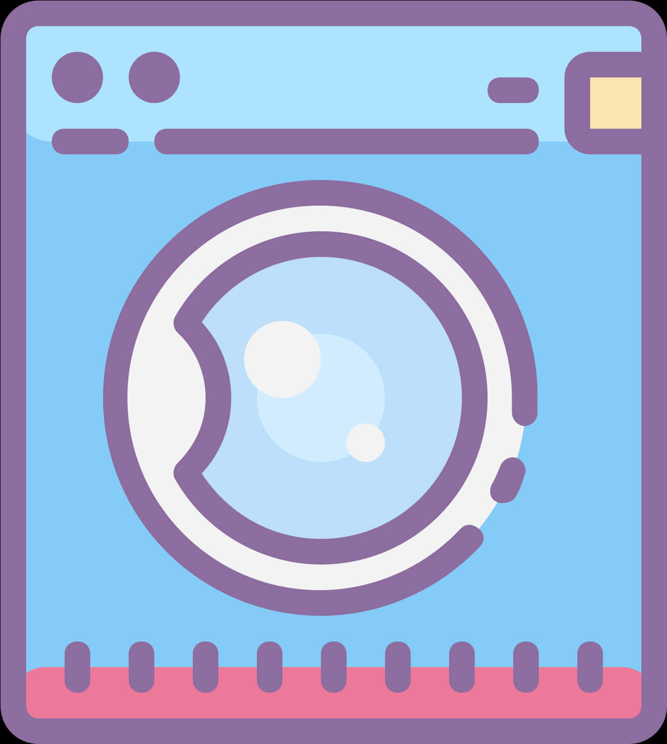 Cartoon Washing Machine Graphic PNG image