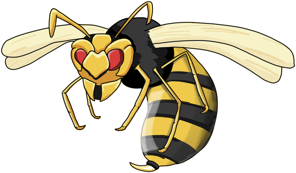 Cartoon Wasp Illustration PNG image