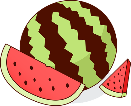 Cartoon Watermelon Slices PNG image