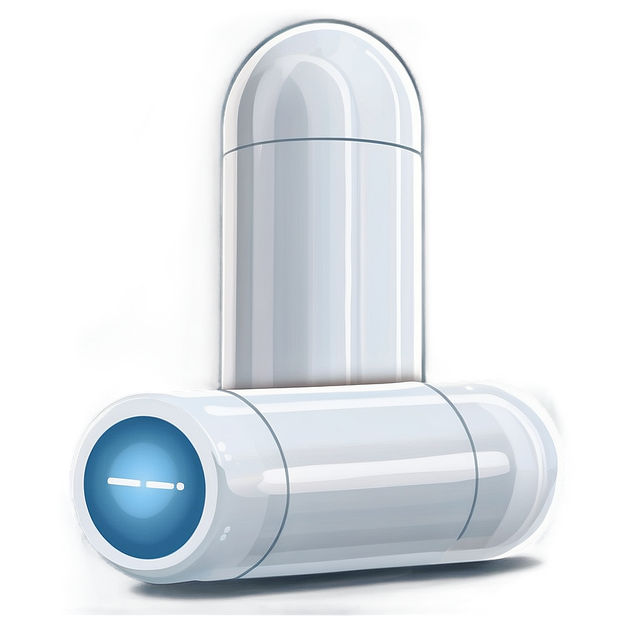 Cartoon White Capsule Png 06282024 PNG image