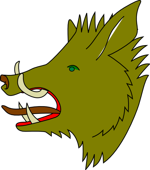 Cartoon Wild Boar Profile PNG image