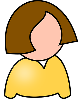 Cartoon Woman Icon PNG image