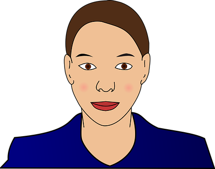 Cartoon Woman Portrait PNG image