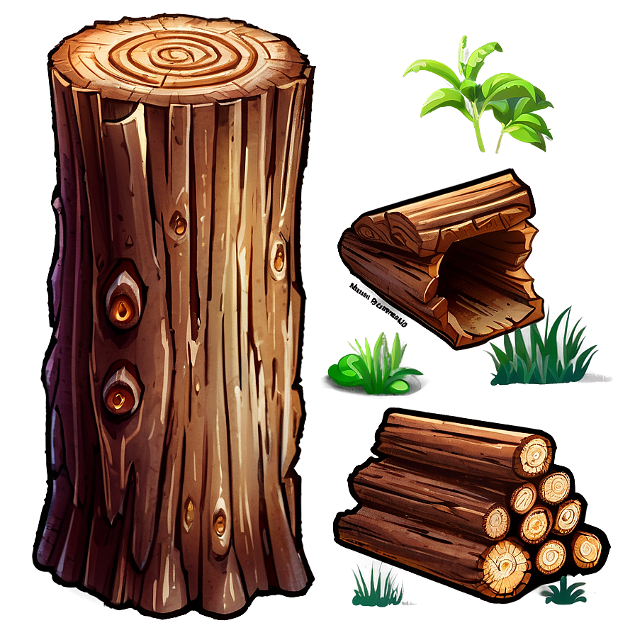 Cartoon Wood Log Png 06292024 PNG image