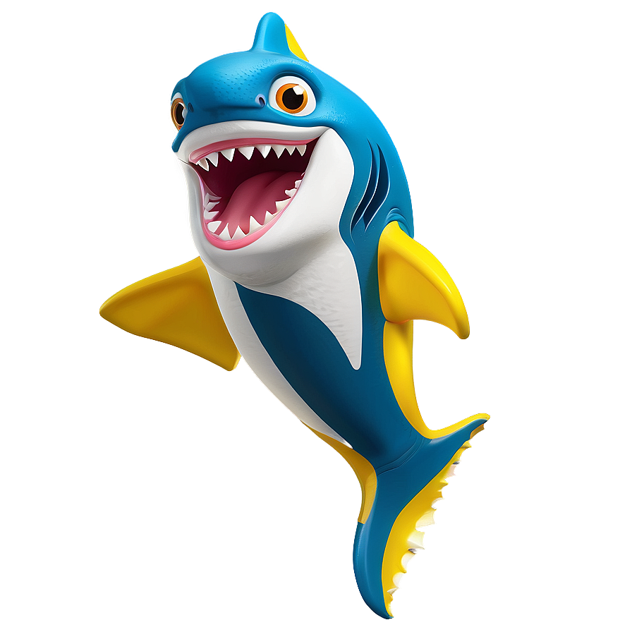 Cartoon Yellow Baby Shark Png 13 PNG image