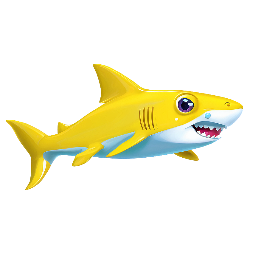 Cartoon Yellow Baby Shark Png 48 PNG image