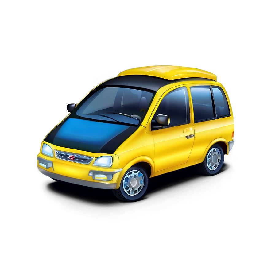 Cartoon Yellow Car Png 06292024 PNG image