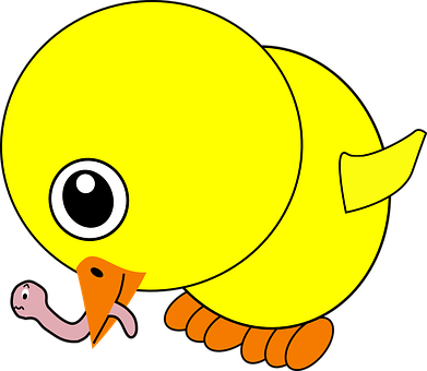 Cartoon Yellow Chick Graphic PNG image