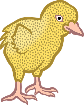 Cartoon Yellow Chick Illustration PNG image