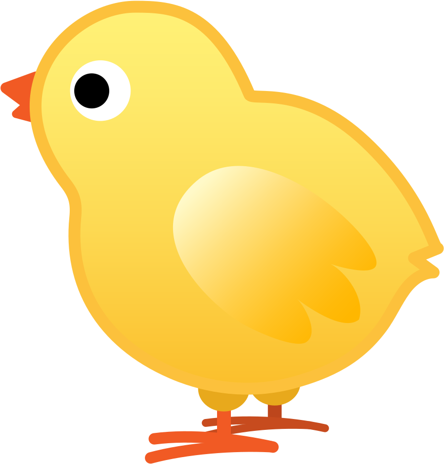 Cartoon Yellow Chick Illustration PNG image