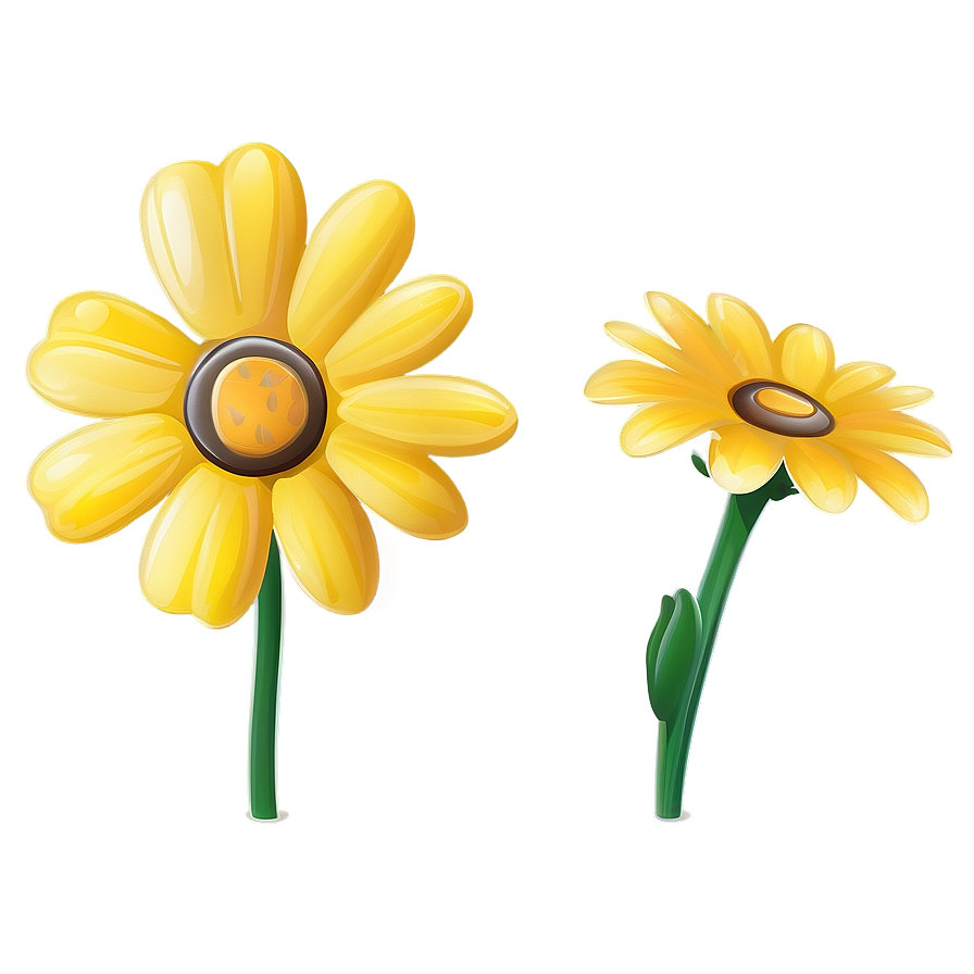 Cartoon Yellow Daisy Png 74 PNG image