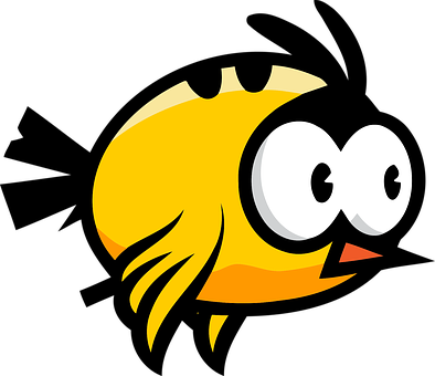 Cartoon Yellow Fish Character PNG image