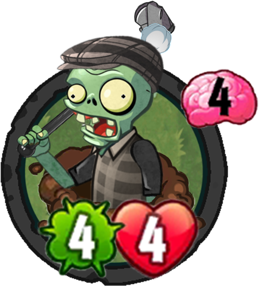 Cartoon Zombie Detective Game Asset PNG image