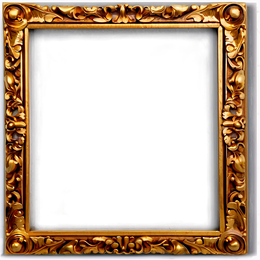 Carved Gold Frame Png 13 PNG image