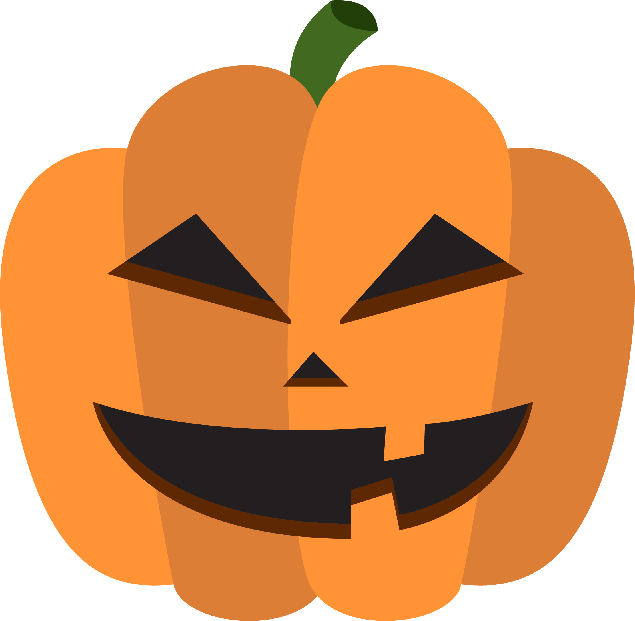 Carved Halloween Pumpkin Graphic PNG image