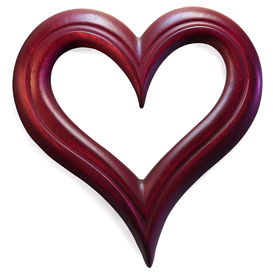 Carved Red Heart Png 05242024 PNG image