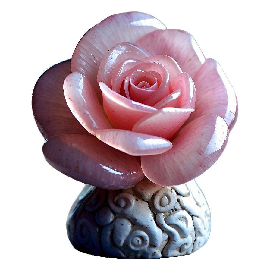 Carved Rose Quartz Figurine Png Iyt PNG image