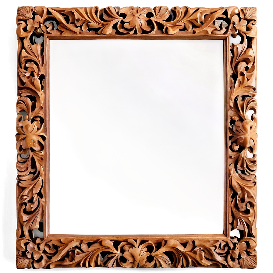 Carved Wood Mirror Frame Png 76 PNG image