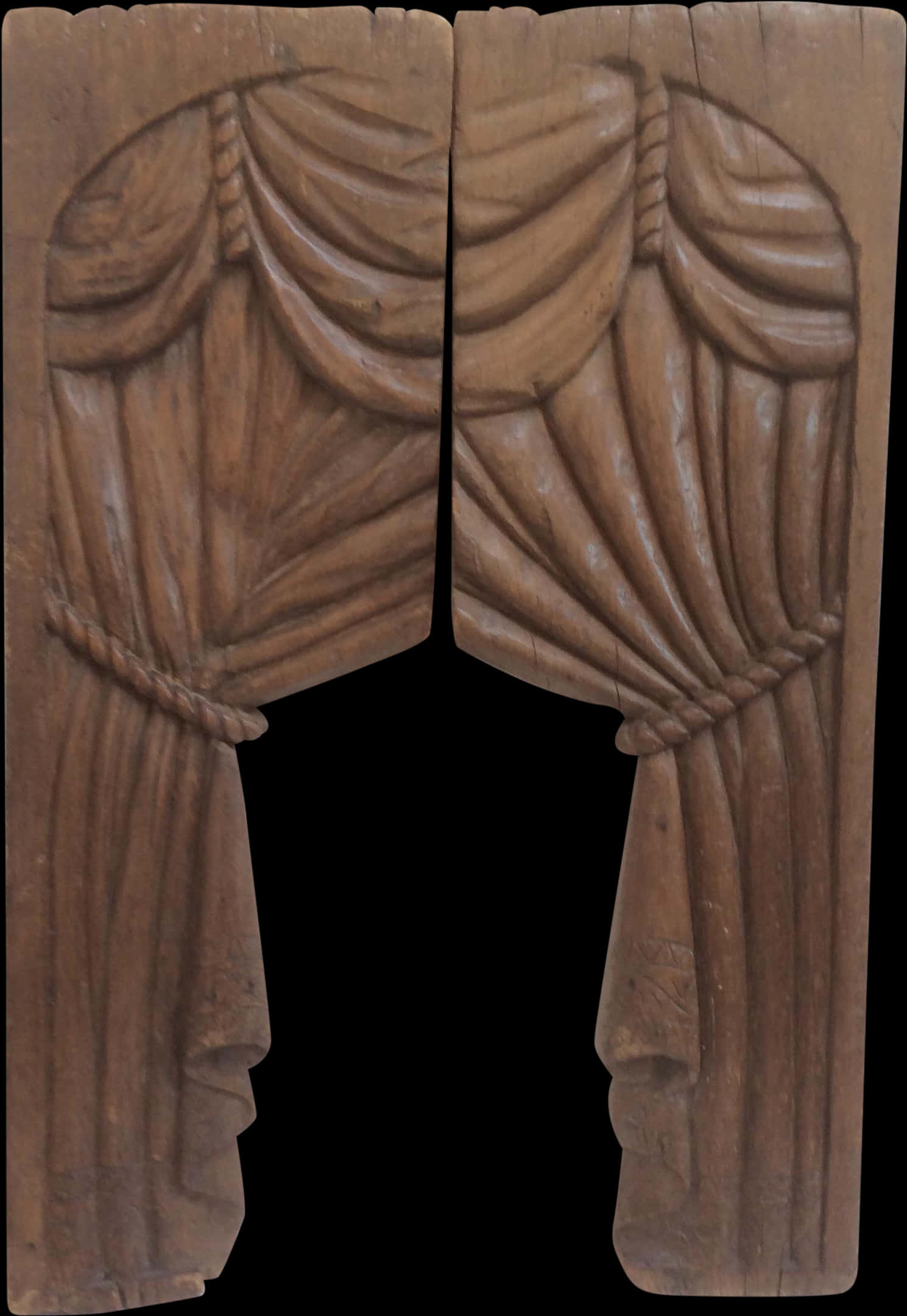 Carved Wooden Curtain Design PNG image