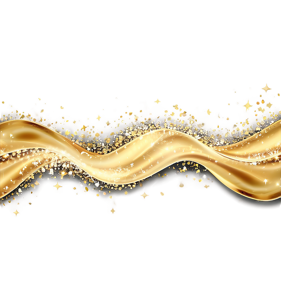 Cascading Gold Sparkle Waves Png Xbl PNG image