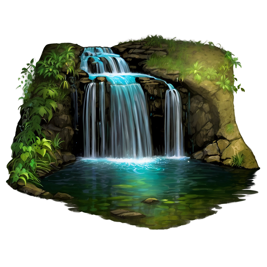 Cascading Waterfall Png Qtc39 PNG image