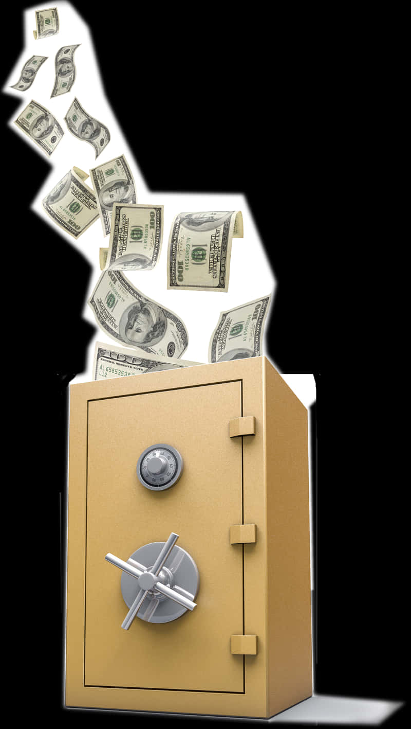 Cash Outflow Safe Concept PNG image