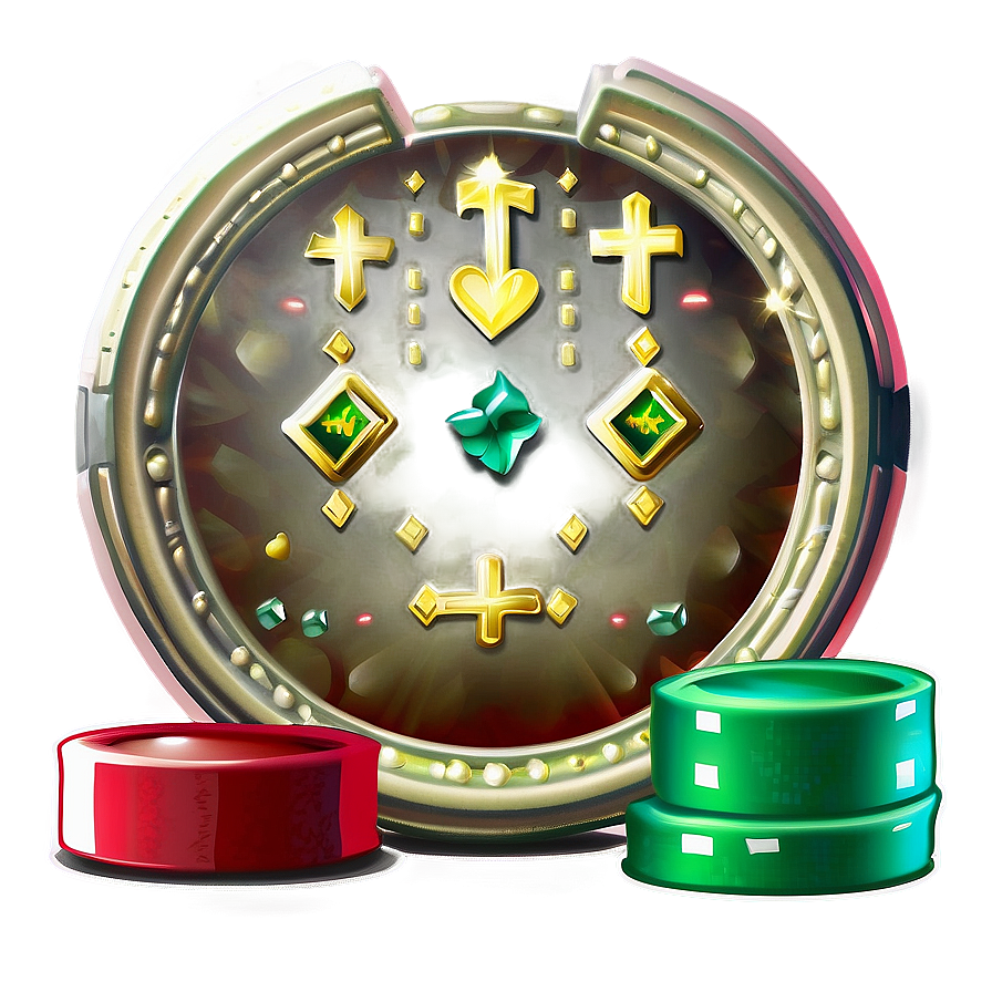 Casino Chipand Spinning Roulette Wheel PNG image