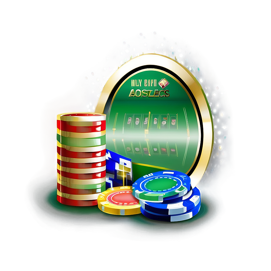 Casino Chipsand Slot Machine PNG image