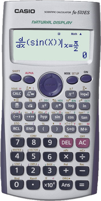 Casio F X570 E S Scientific Calculator PNG image