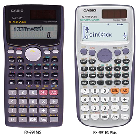 Casio Scientific Calculators Comparison PNG image