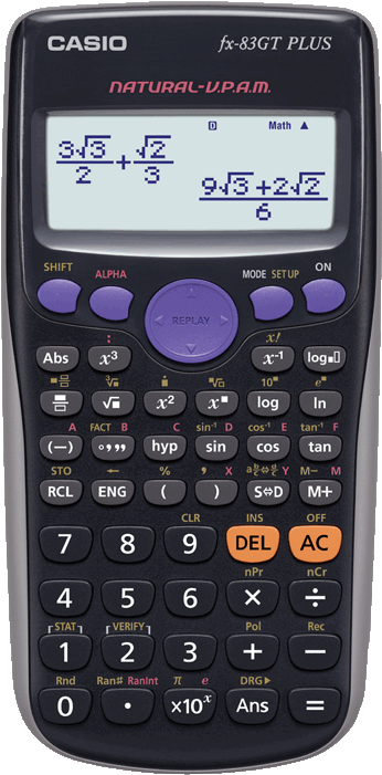 Casiofx83 G T Plus Scientific Calculator PNG image