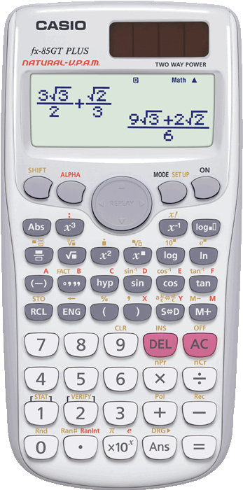 Casiofx85 G T Plus Scientific Calculator PNG image