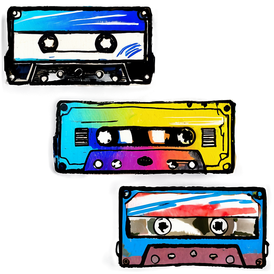 Cassette Tape Sketch Png Yis45 PNG image