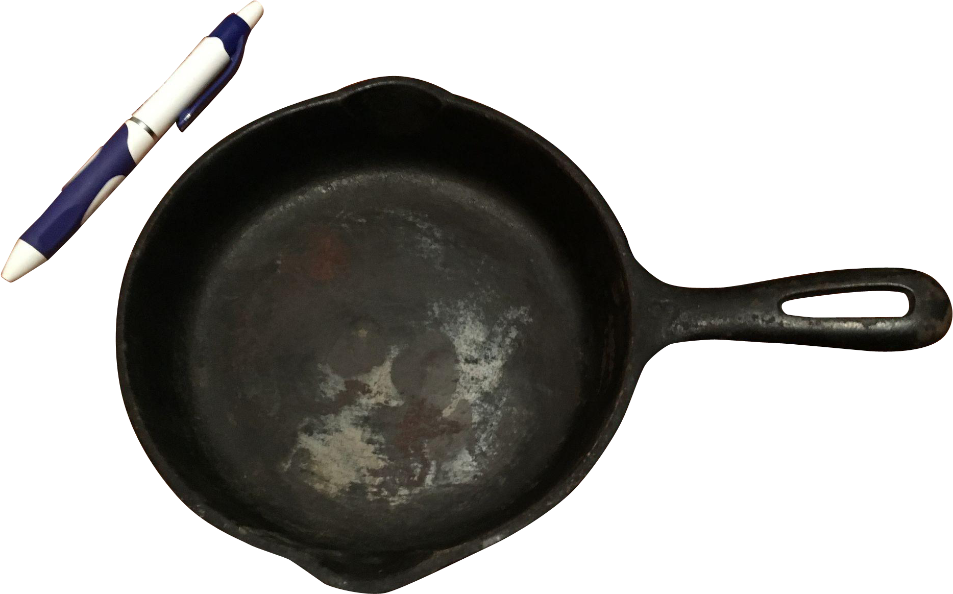 Cast Iron Skilletwith Pen PNG image