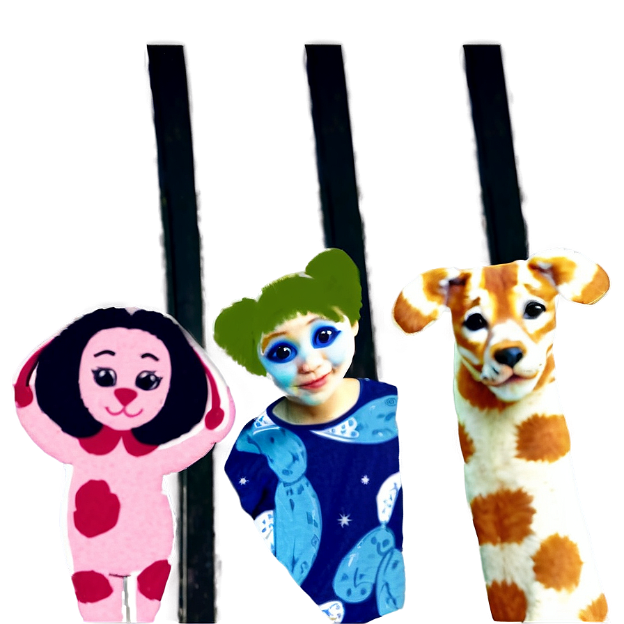 Cast With Animal Stickers Png Hpd PNG image