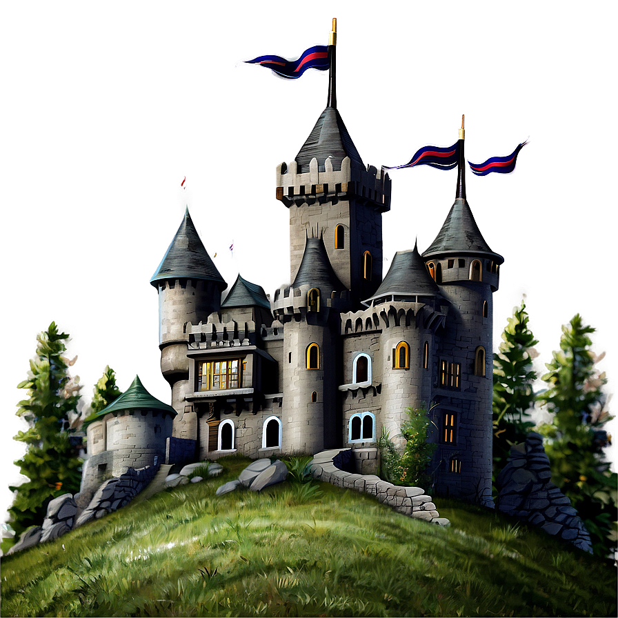 Castle In Meadow Png Ryy PNG image