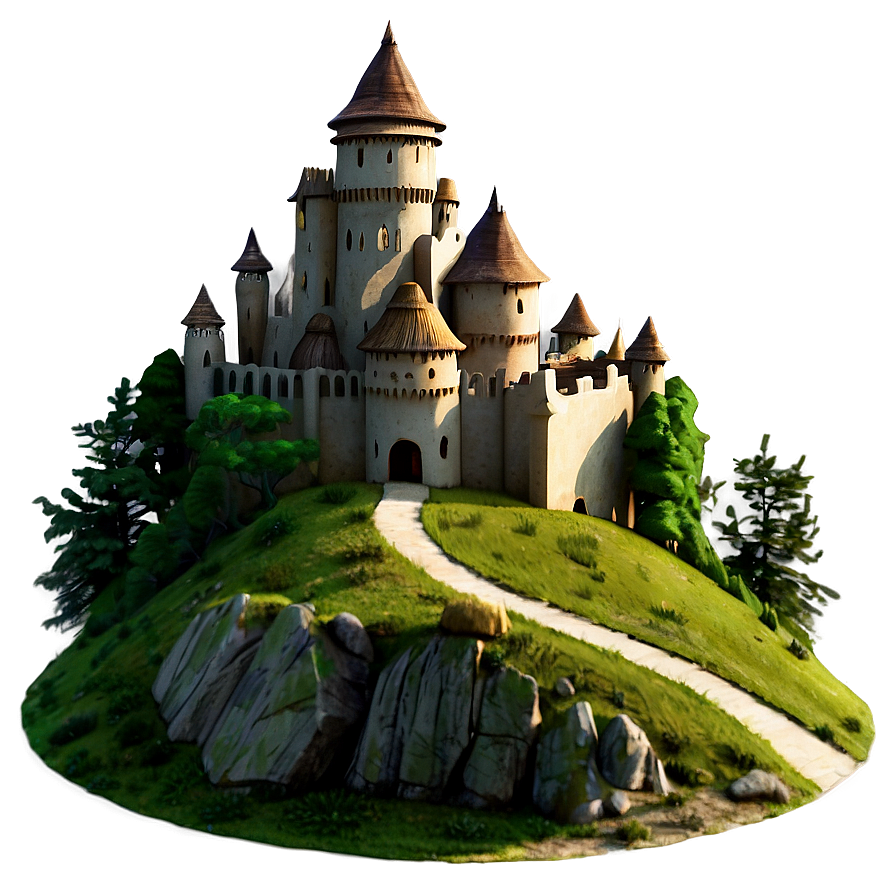 Castle On Hill Png Yqq PNG image