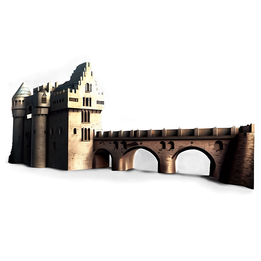 Castle With Bridge Png 05032024 PNG image