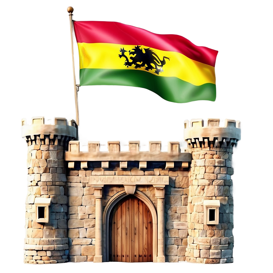 Castle With Flag Png Srl PNG image