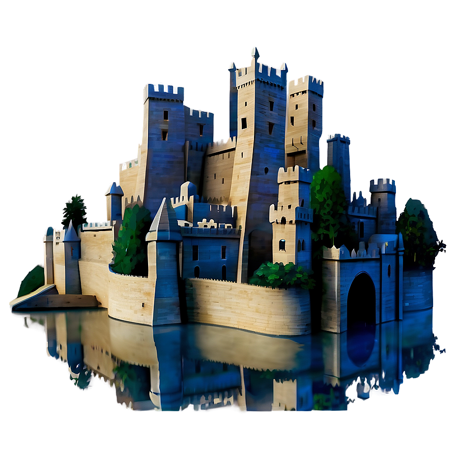 Castle With Moat Png 10 PNG image